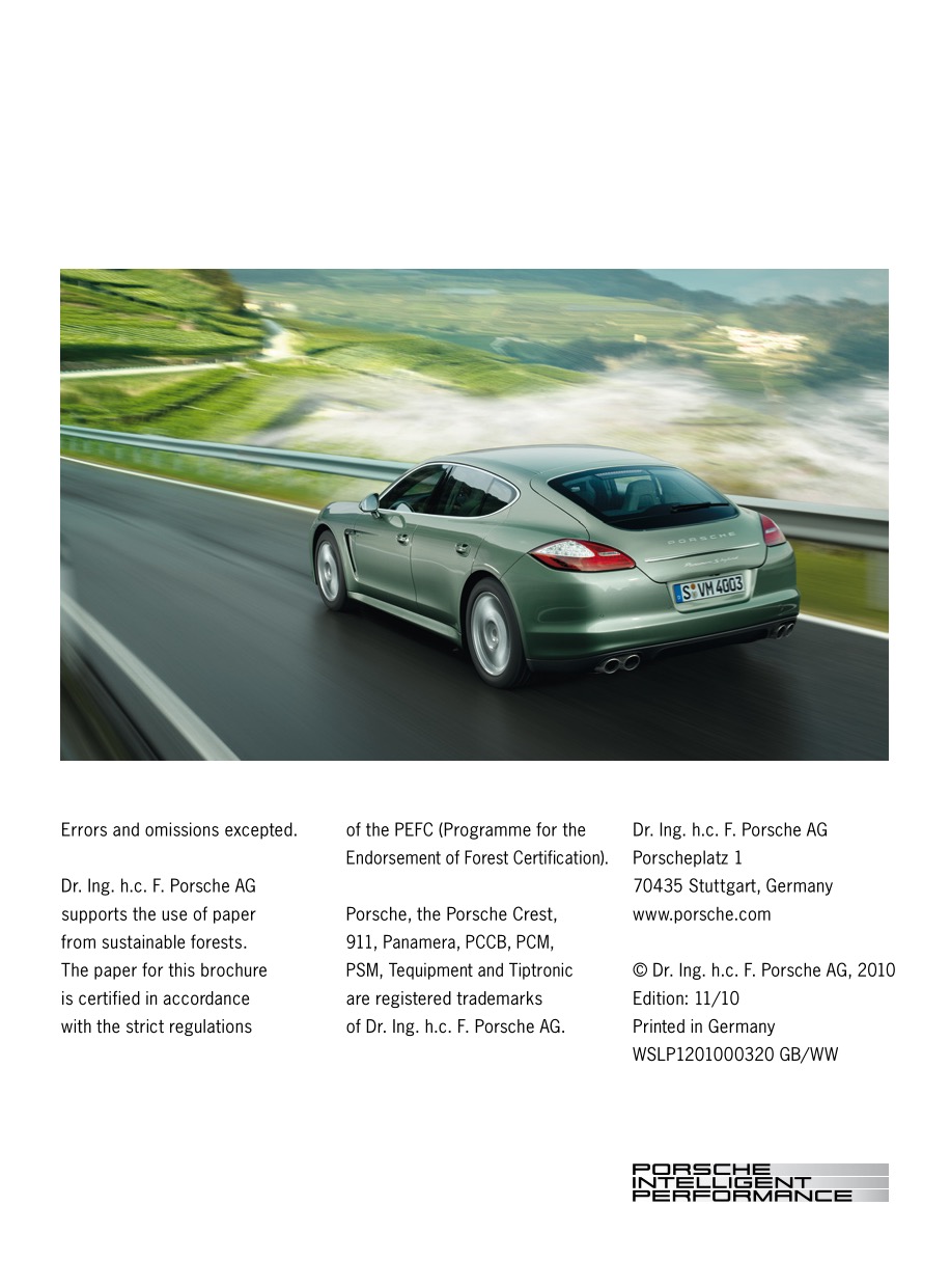 2011 Porsche Panamera Brochure Page 12